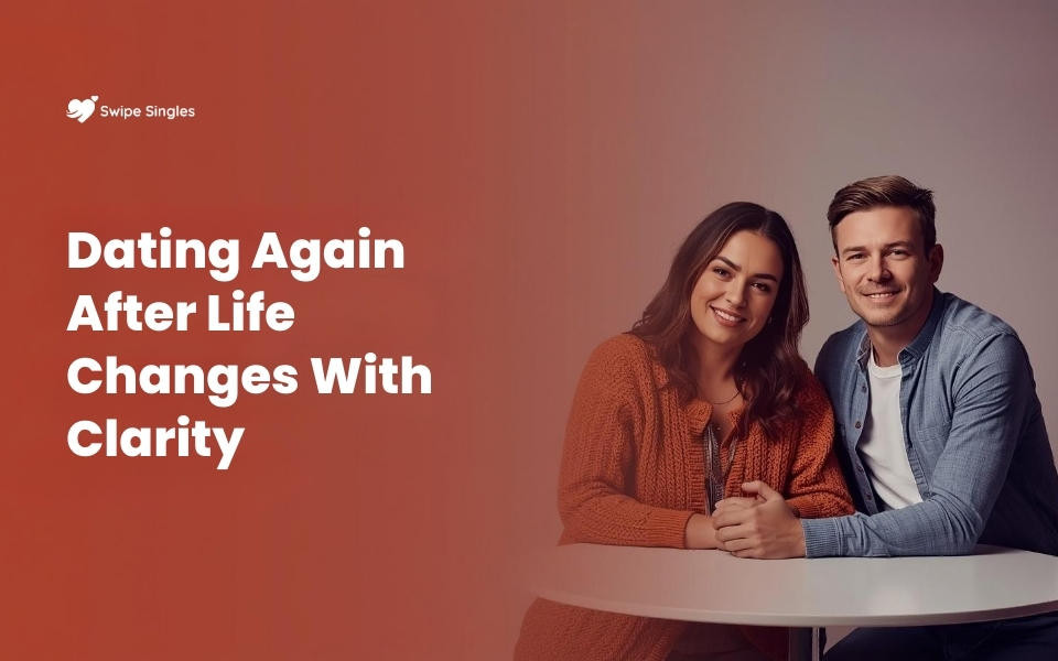 Visual representation of dating again after life changes with clarity