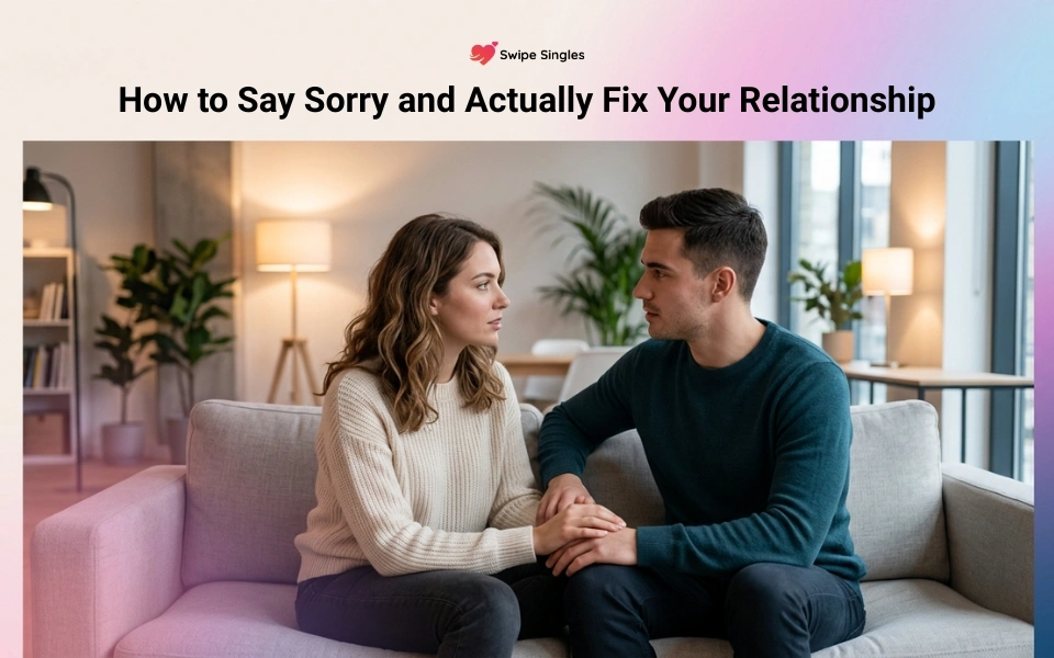 Couple rebuilding trust through honest apology and communication after conflict.